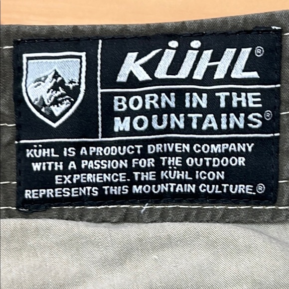 Kuhl Men’s Size 40 Ambush Cargo Shorts Patina Dye Army Green Outdoor Hiking Rock - Picture 12 of 15